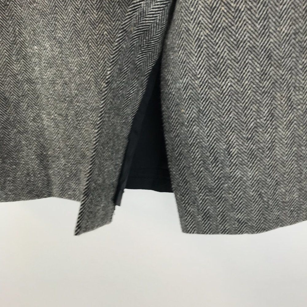 J. Crew Wool Blend A-Line Skirt Women’s Size 10 Zip Pockets Lined Herringbone - Picture 4 of 10